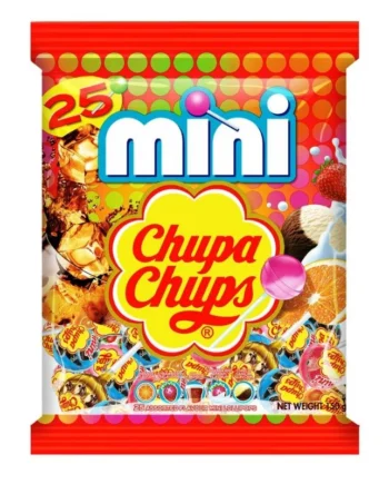 Chupa Chups Mini Lollipops 25 Pcs 6g Assorted Flavors Halal Candy